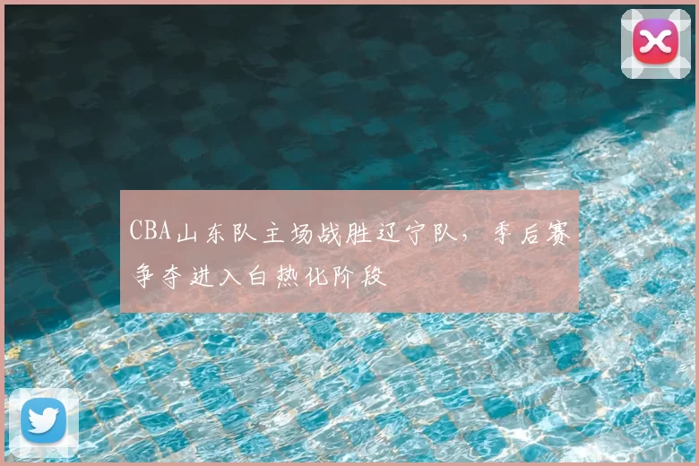 CBA山东队主场战胜辽宁队,季后赛争夺进入白热化阶段